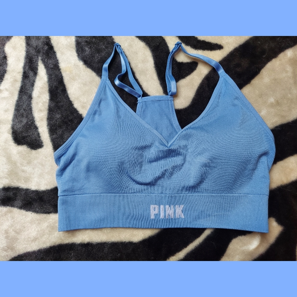 Victorias Secret Pink Sports Bra Blue